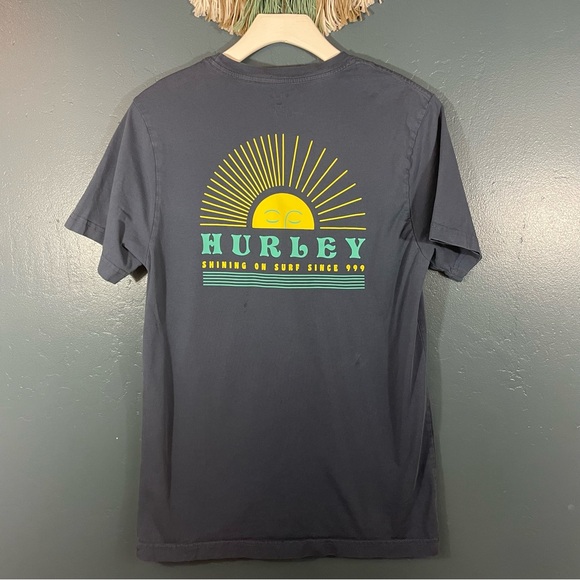 Hurley Men’s Blue Short Sleeve Sun Graphic Print Crewneck Tee Size Medium - Picture 2 of 3